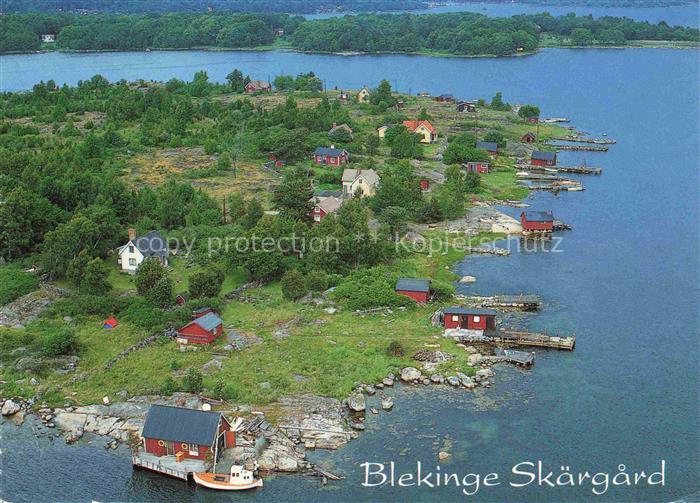 Blekinge Sweden Skaergard Fliegeraufnahme