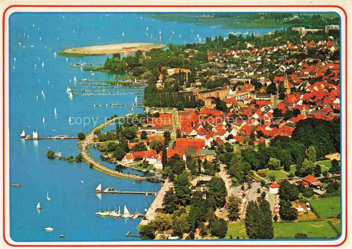 Steinhude Meer Wunstorf mit Strandpromenade und Badeinsel Fliegeraufnahme