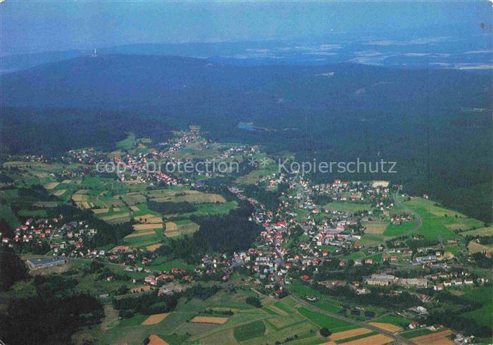 Fichtelberg Oberwiesenthal Erzgebirge Sachsen Fliegeraufnahme