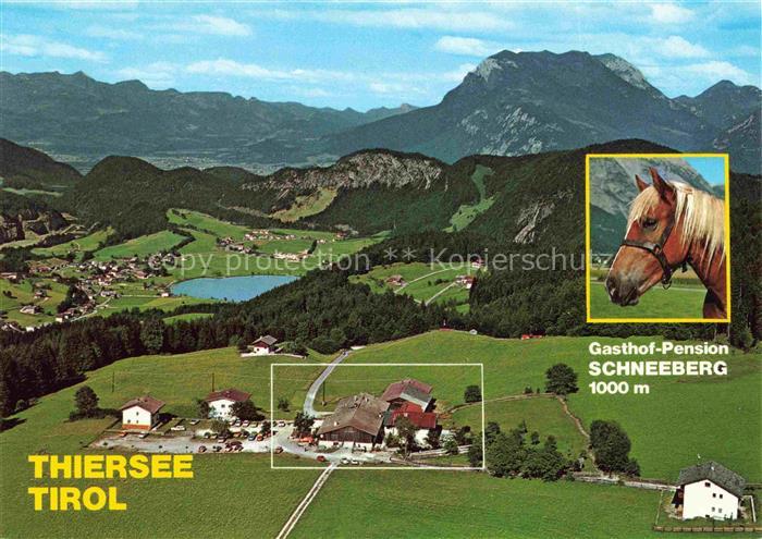 Thiersee Tirol AT Fliegeraufnahme Alpengasthof Schneeberg Jausenstation Kala Alm