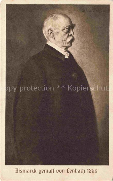 BISMARCK  Otto von Politik gemalt von Lenbach