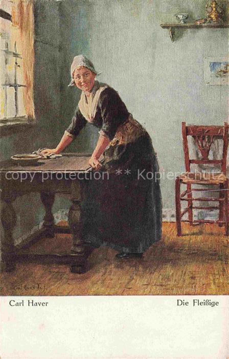 HAVER Carl Kuenstlerkarte Nr. 72 Die Fleissige
