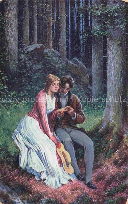 LIEBSCHER Ad. Kuenstlerkarte Der Liebesring