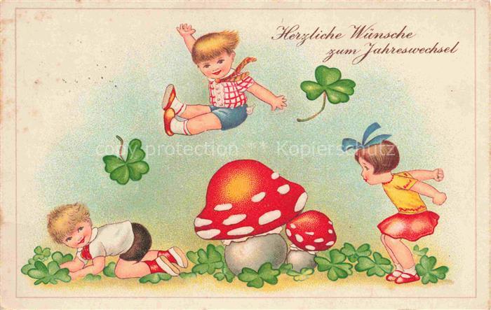 Pilze Champignons Mushrooms Setas Jahreswechsel Neujahr Kinder