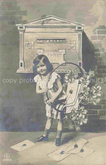 Foto AL Nr. 3563/5 Kind Briefkasten Briefe Post Kle