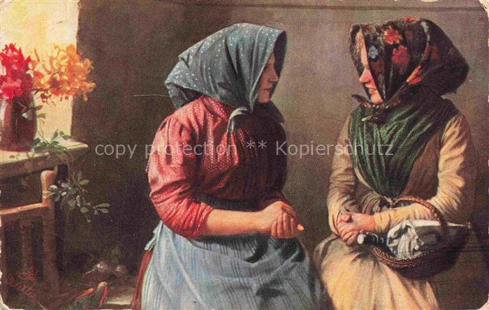 Verlag Tucks Oilette Serie Nr. 475 B Guten Tag Frau Nachbarin