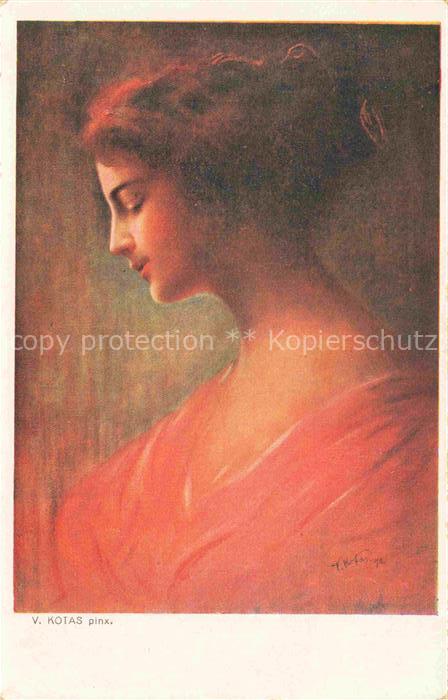 Kotas V. Kuenstlerkarte Frau Portraet