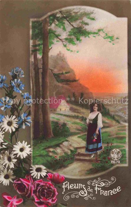 Foto Noyer A Paris Nr. 2670 Fleurg France Frau