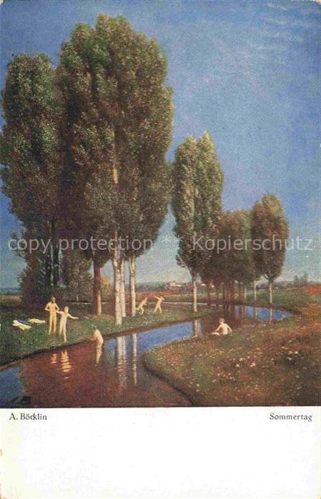 BoeCKLIN Arnold Kuenstlerkarte Sommertag Brueckmanns Bilderkarte Nr. 9