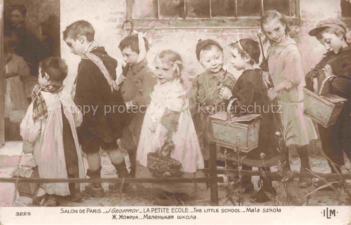 Verlag Salon de Paris Nr. 3229 ILM J. Geoffroy Petite Ecole Kleine Schule