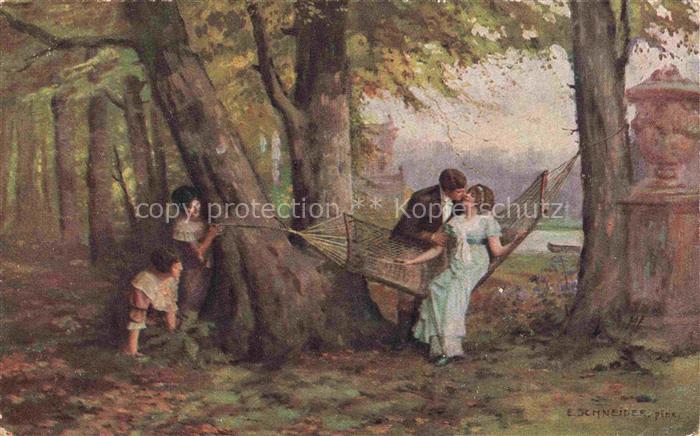 Schneider E. Kuenstlerkarte Belauscht WssB NR. 5931