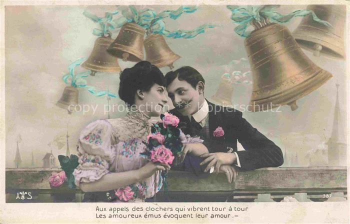 Foto AWS Nr. 387 Frau Mann Blume Glocke Liebe