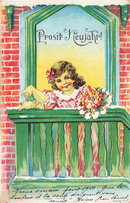 Neujahr Annee New Year Kind