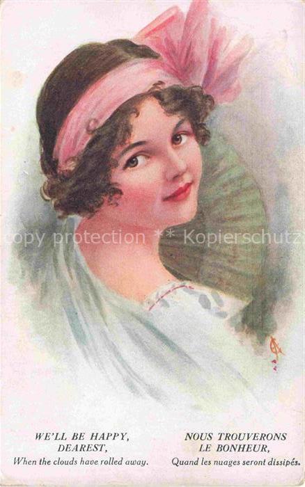 Verlag Artistique Kuenstlerpostkarte Nr. 2072 Fächer Kind