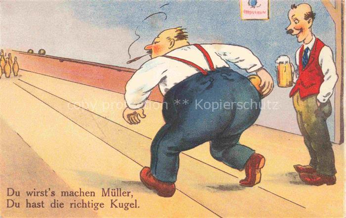 Kegeln Bowling Bolos-- Maenner Bier