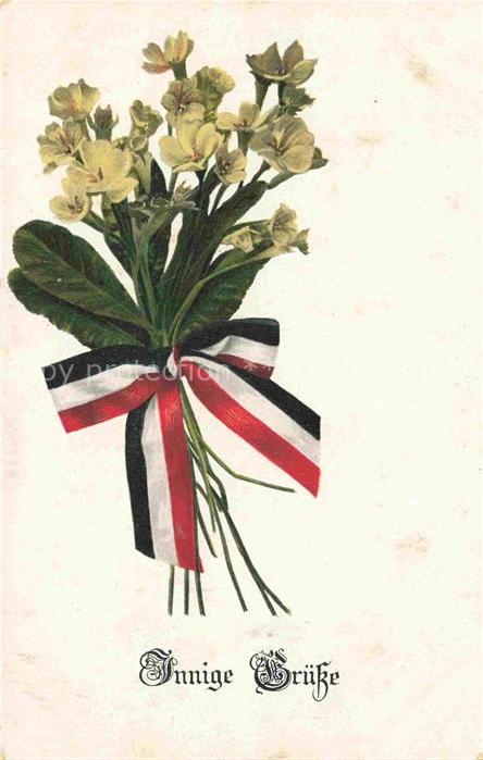 Verlag WS SB Nr. 889 Grüße Blüme Fahne