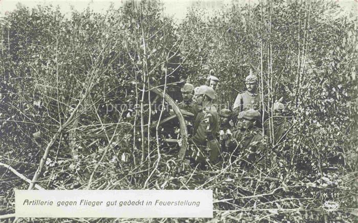 Foto Amag Nr. K 111 Artillerie Flieger Feuerstellung