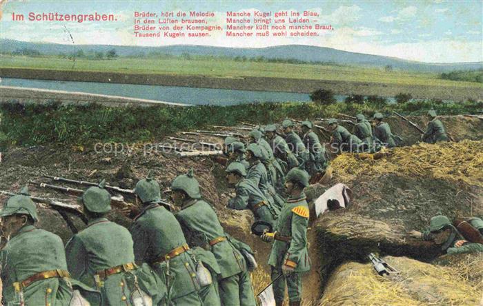 Militaria Schuetzengraben Soldaten