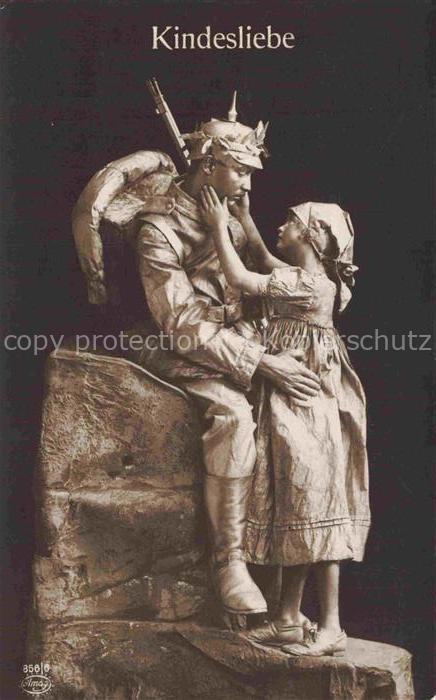 Foto Amag Nr. 856/6 Kindesliebe Soldat Kind