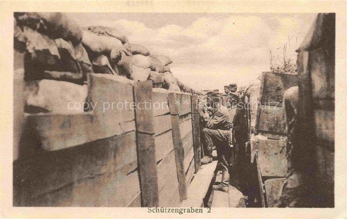 Militaria Schuetzengraben 2 Soldaten