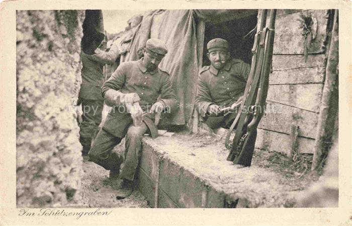 Schuetzengraben Militaria Soldaten Gewehr