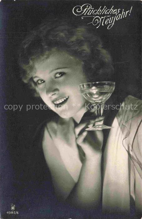 Foto RPH Nr. 4985/6 Glückliches Neujahr Frau