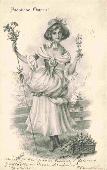 Ostern Easter Paques Pasqua-- Frau Blumen