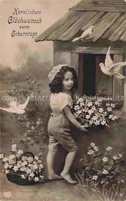 Foto EAS Nr. 5 Kind Tauben Geburtstag