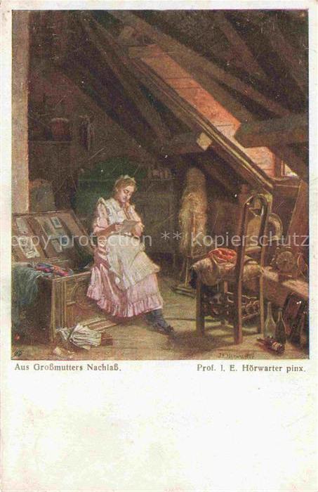 Verlag Wiener Kuenstler-Postkarte Nr. 326 I.E. Hoerwarter Aus Grossmutters Nachl