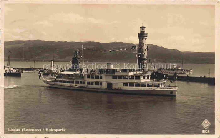 Dampfer Binnenschifffahrt Lindau Bodensee Hafen