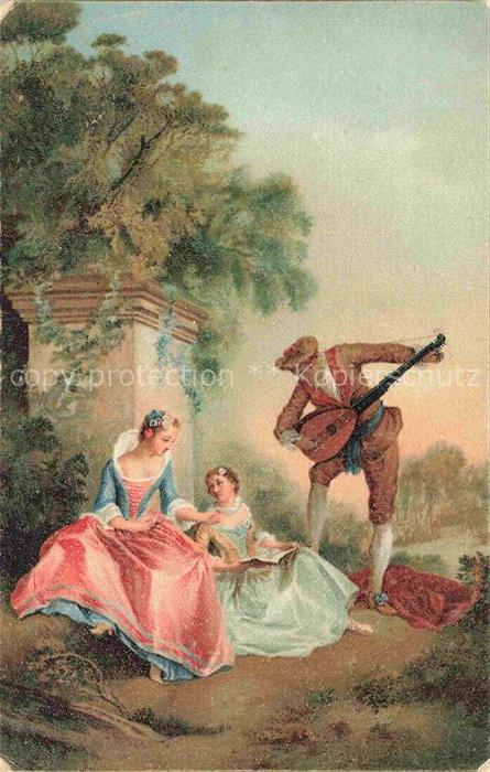 Verlag Stengel Nr. 29912 Mandoline Die Musikstunde Nicolas Lancret