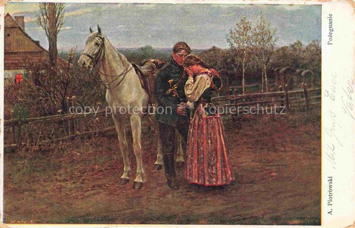 Piotrowski A. Kuenstlerkarte Pozegnanie Warszawa