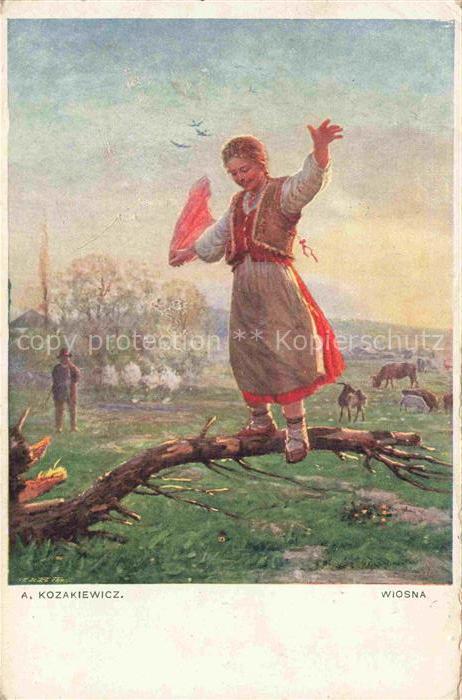 KOZAKIEWCZ A. Kuenstlerkarte Wiosna