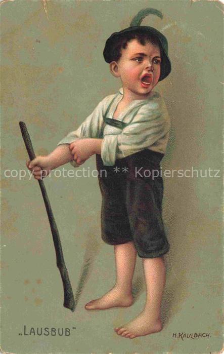 Kaulbach Hermann Kuenstlerkarte Nr. Lausbub
