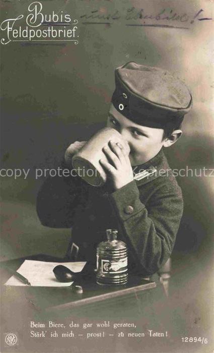 Foto NPG Nr. 12894/6 Bubis Feldpostbrief Kind