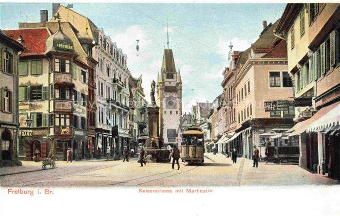 Strassenbahn Tramway-- Freiburg i. B. Kaiserstrasse Martintor