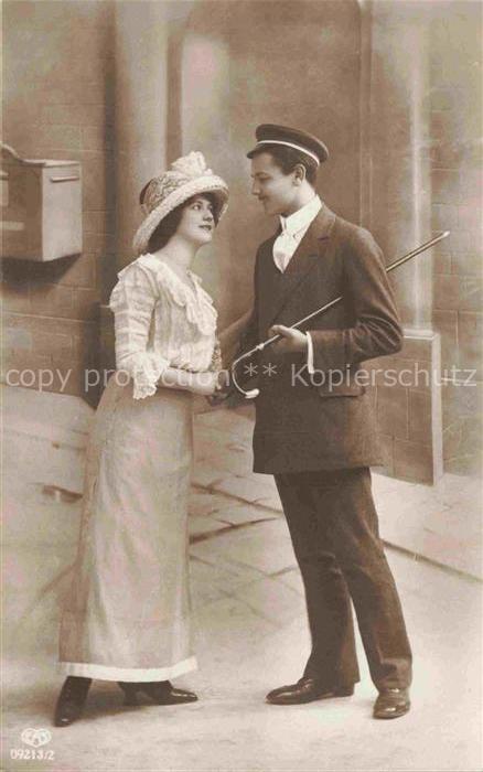 Foto EAS Nr. 09213/2 Frau Mann Hut Liebespaar
