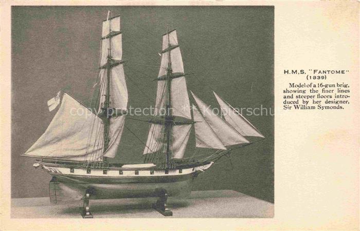 Segelschiffe Sailing Ship Navire a Voiles Barco de Vela-- H.M.S. Fantome Modelof