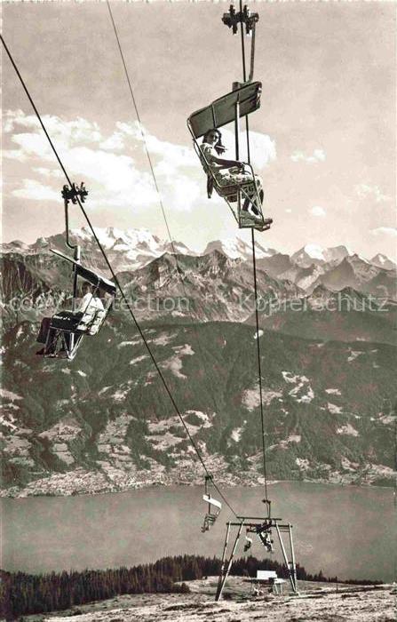 Sessellift Chairlift Telesiege Beatenberg Niederhorn