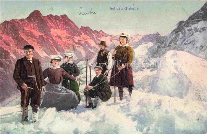 Wandern Hiking Randonner-- Auf dem Gletscher