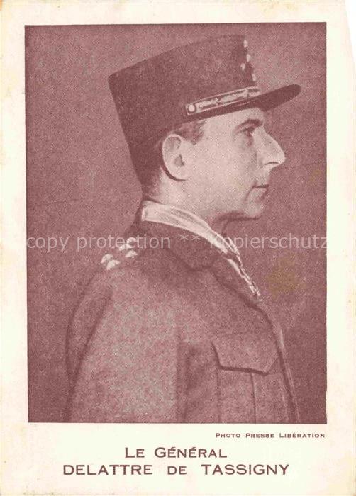 Militaria France General Delattre de Tassigny