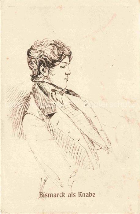 BISMARCK  Otto von Politik als Knabe