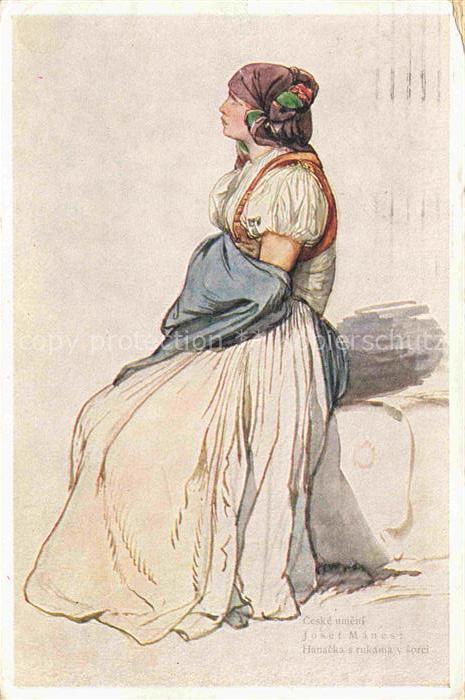 MANES Josef Kuenstlerkarte Hanacka Ceske umeni