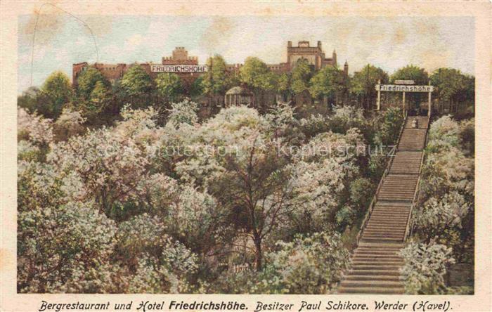 Werder Havel Bergrestaurant Hotel Friedrichshoehe