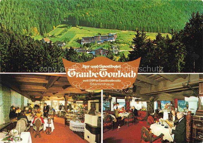 Tonbach Baiersbronn BW Kur und Sporthotel Traube Tonbach Gastraeume