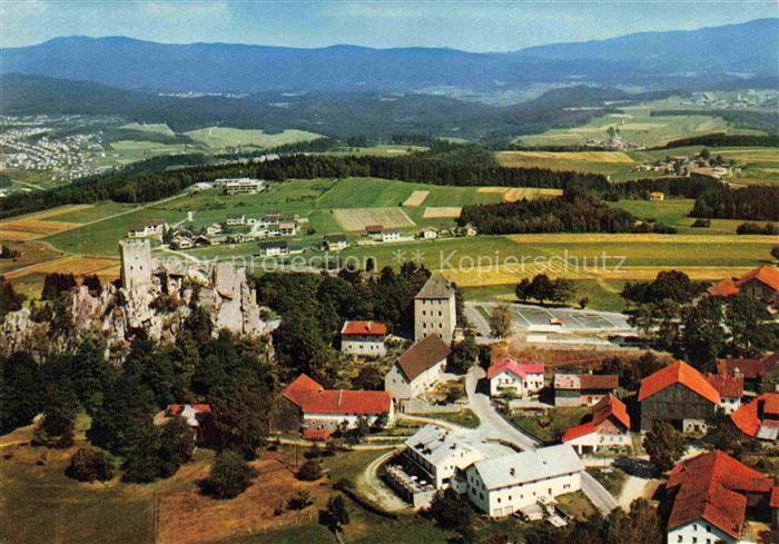 Regen Bayern Burgruine Weissenstein am Pfahl Fliegeraufnahme