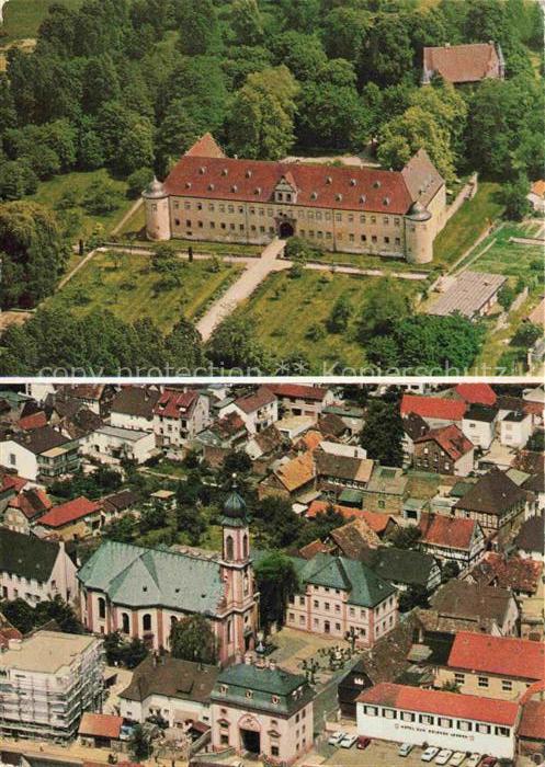 Heusenstamm Postschule Schloss Schoenborn Altstadt mit kath Pfarrkirche und Tore