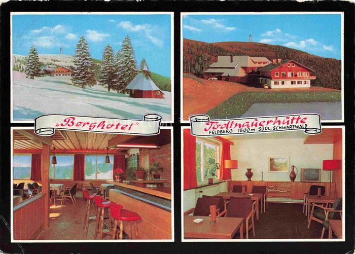 Feldberg 1450m Schwarzwald Berghotel Todtnauerhuette Gastraum Bar