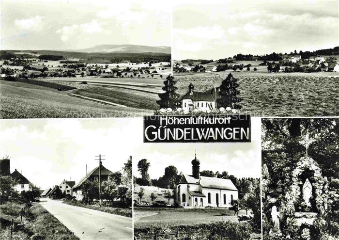 Guendelwangen Bonndorf BW Panorama Ortspartie Kirche Mariengrotte