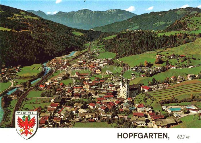 Hopfgarten Brixental Tirol AT Fliegeraufnahme mit Barocker Pfarrkirche